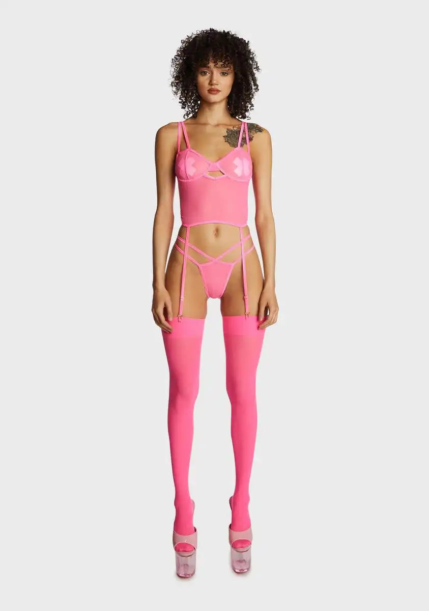 Shine Bright Neon Lingerie Set