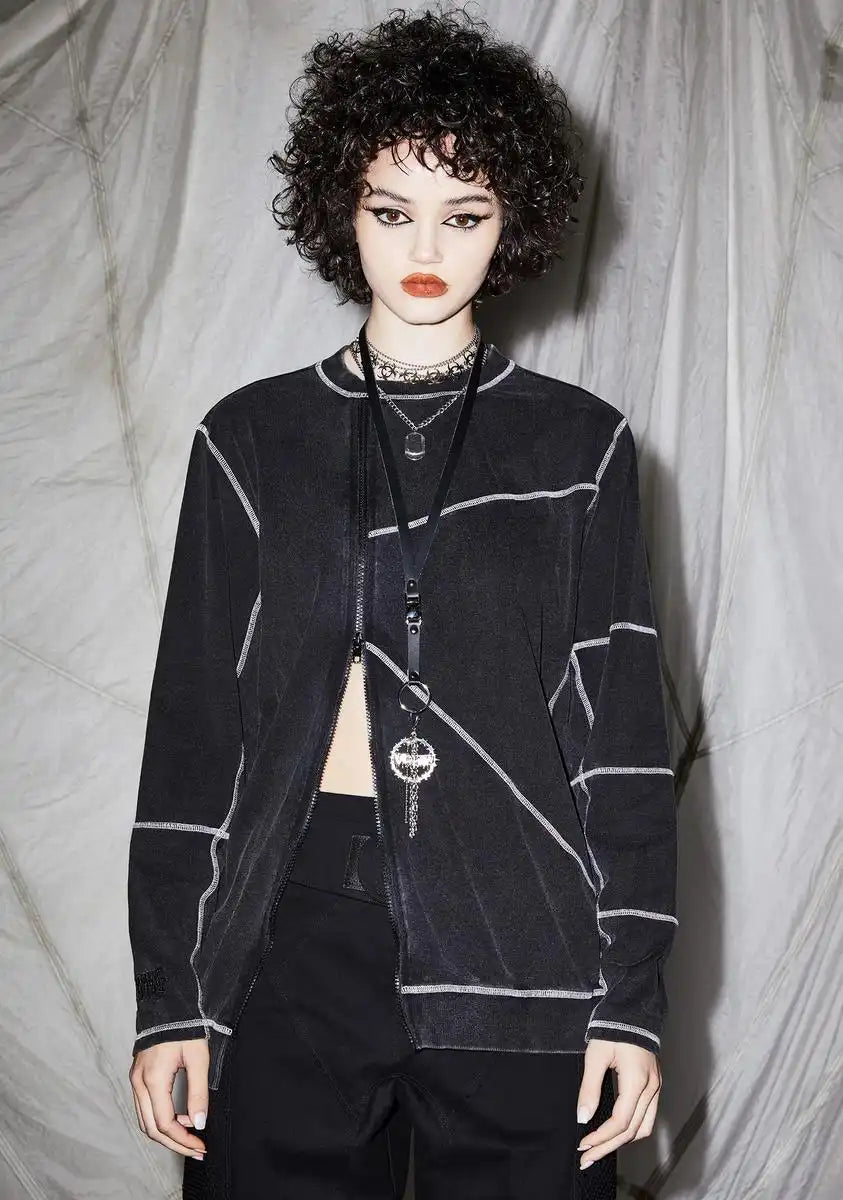 Reverb Unisex Asymmetrical Zip-Up Tee