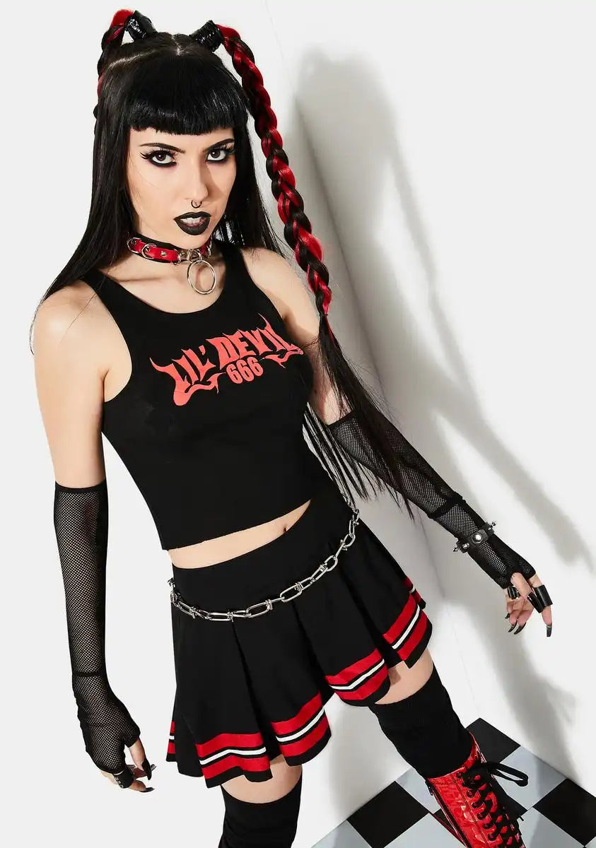 Chaotic Evil Graphic Crop Top
