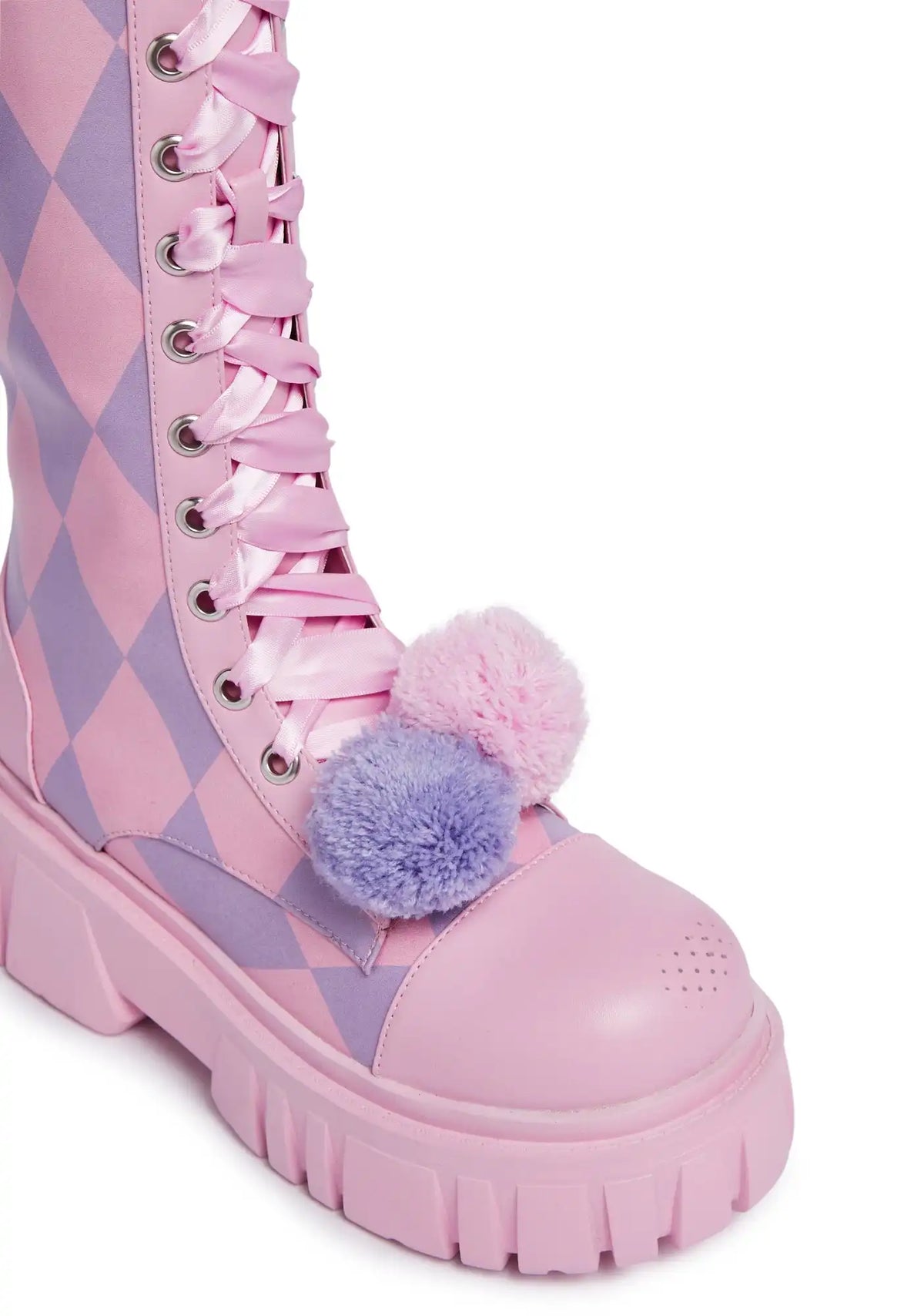 Clown Antics Platform Boots - Pink