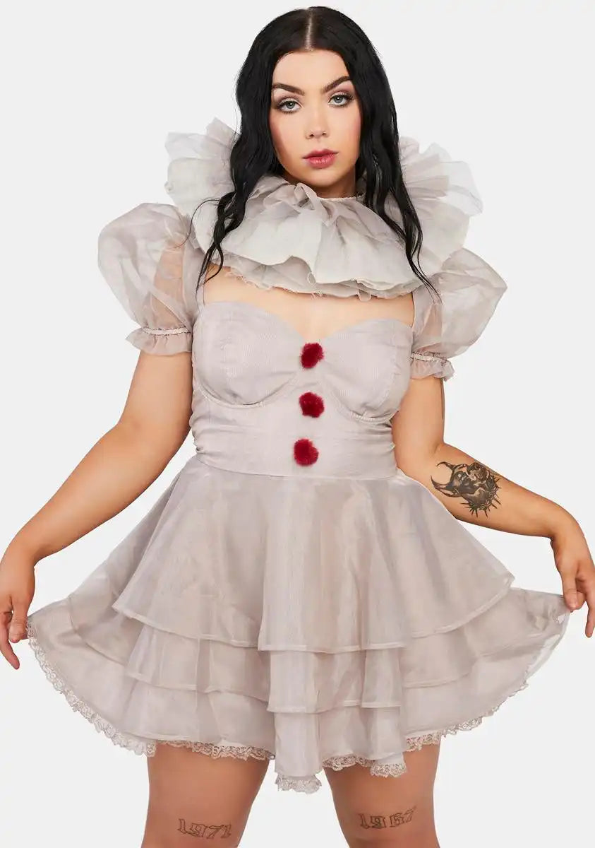 Plus Killer Clown Babydoll Dress