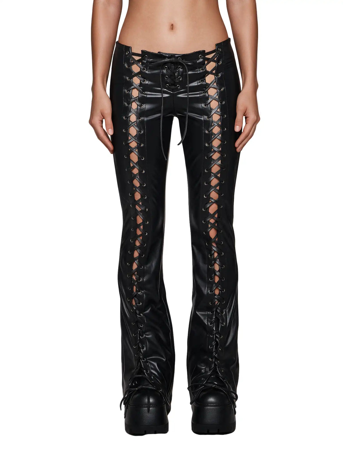 Overprotected Lace Up Bootcut Pants