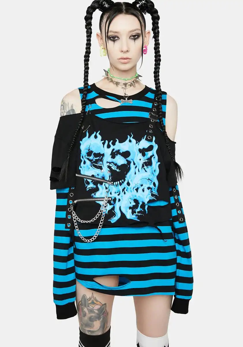 Chuckle Forth Striped Top