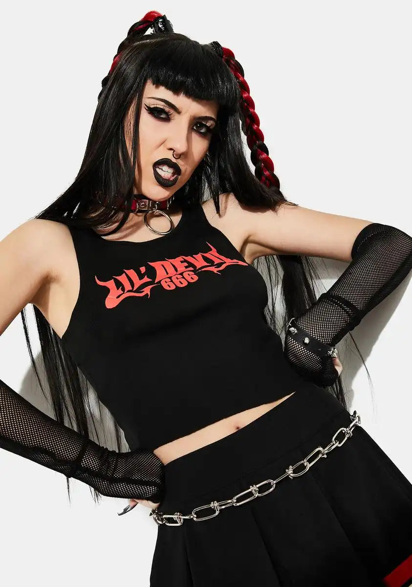 Chaotic Evil Graphic Crop Top