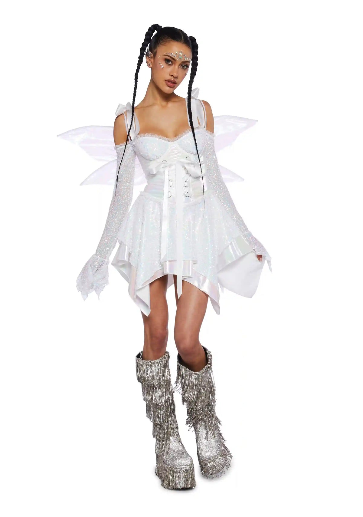 Cyber Fairy Costume - White