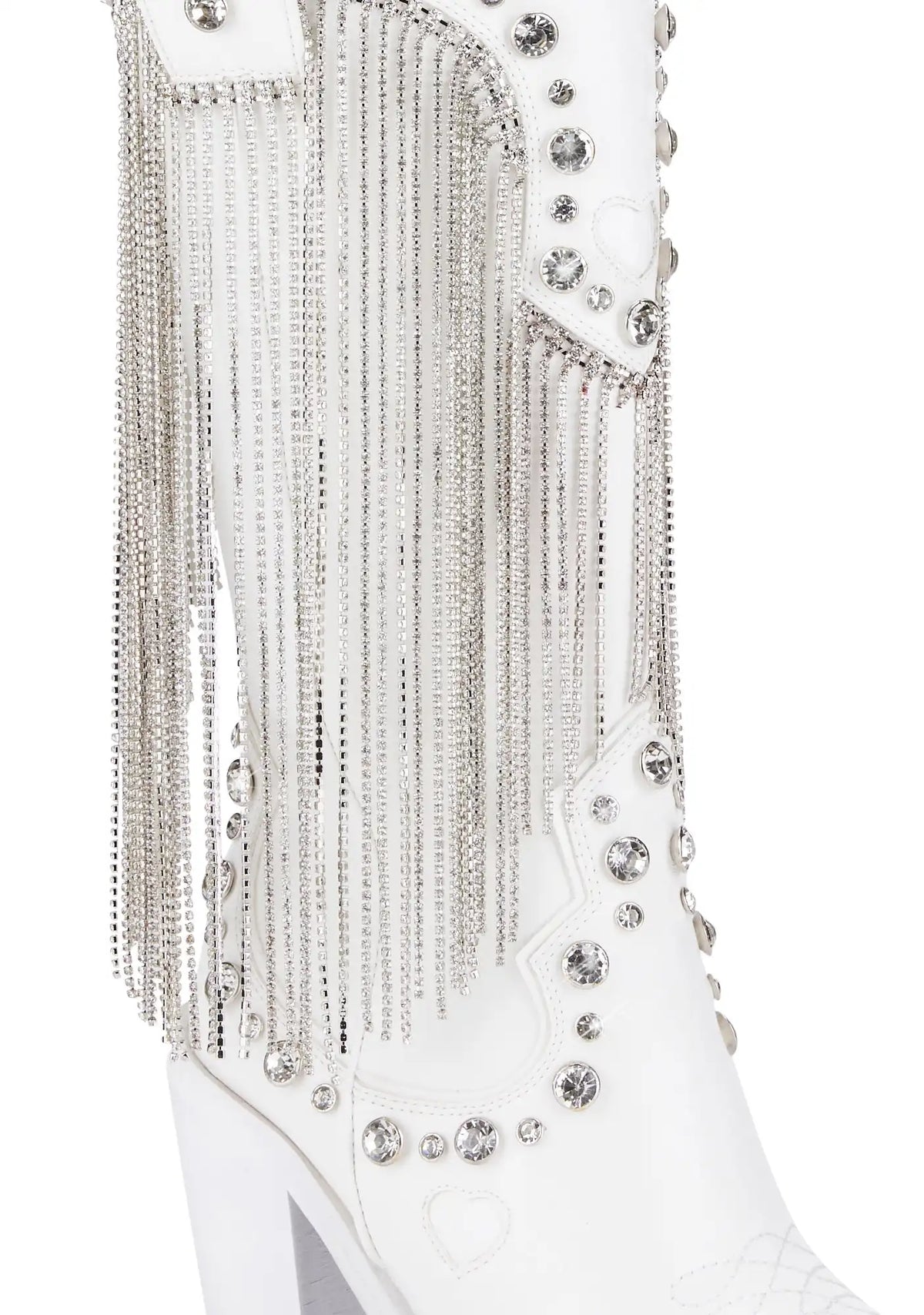 Present Perfect Cowboy Boots - White