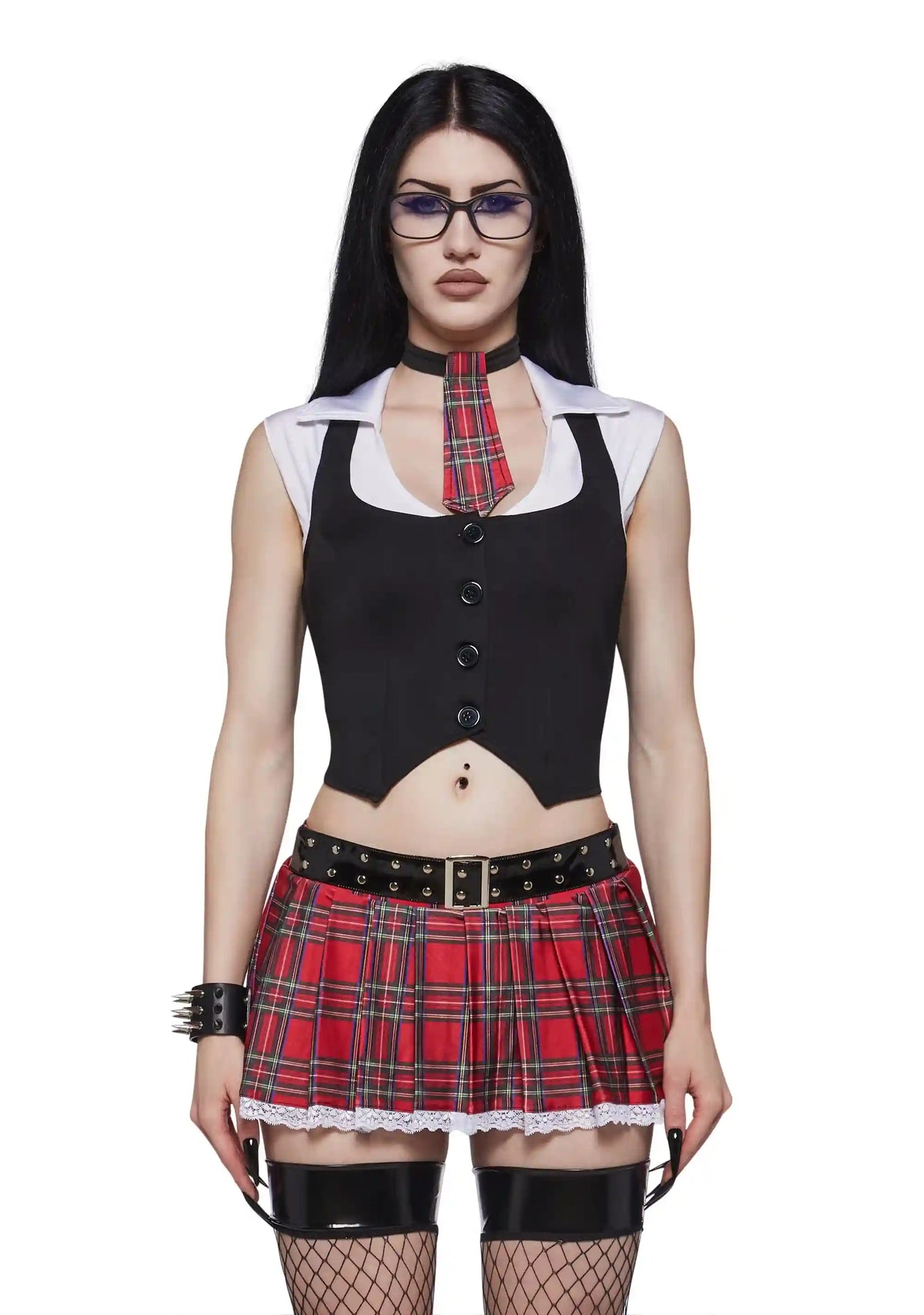 Plaid Sexy School Uniform Costume