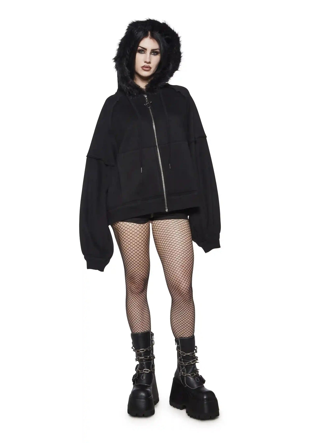 Nightshade Fur Oversized Hoodie