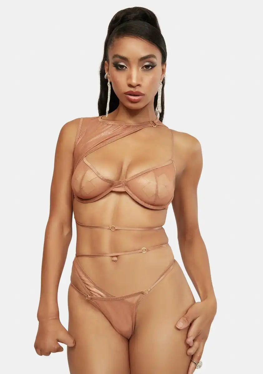 Sheer All Your Secrets Mesh Lingerie Set