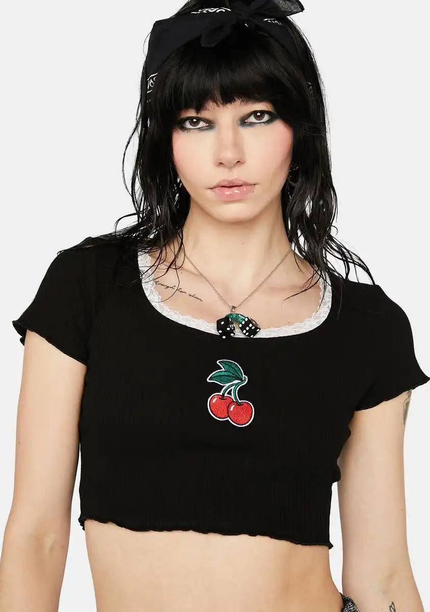 Cherry Do You Mean It Baby Tee