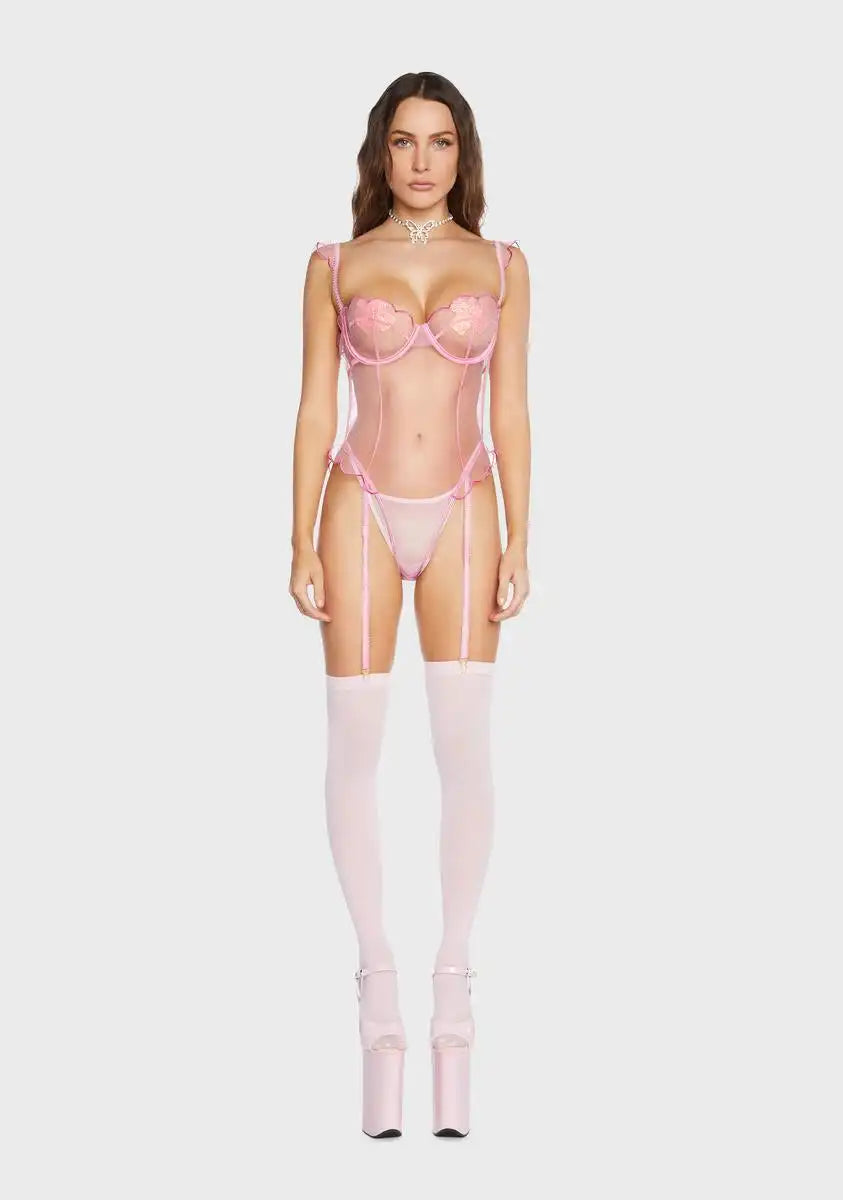 Pink Sheer Seduction Teddy