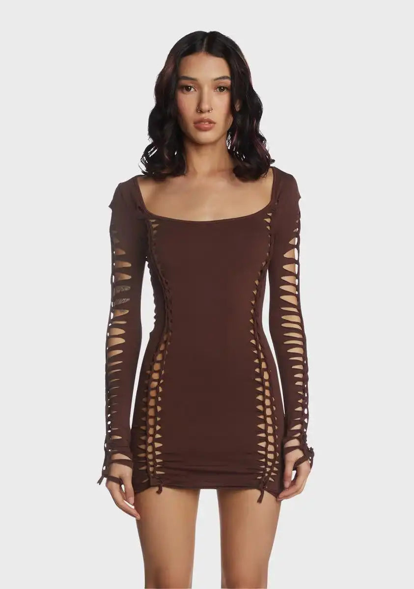 Sepia Alternative Spells Cut-Out Dress