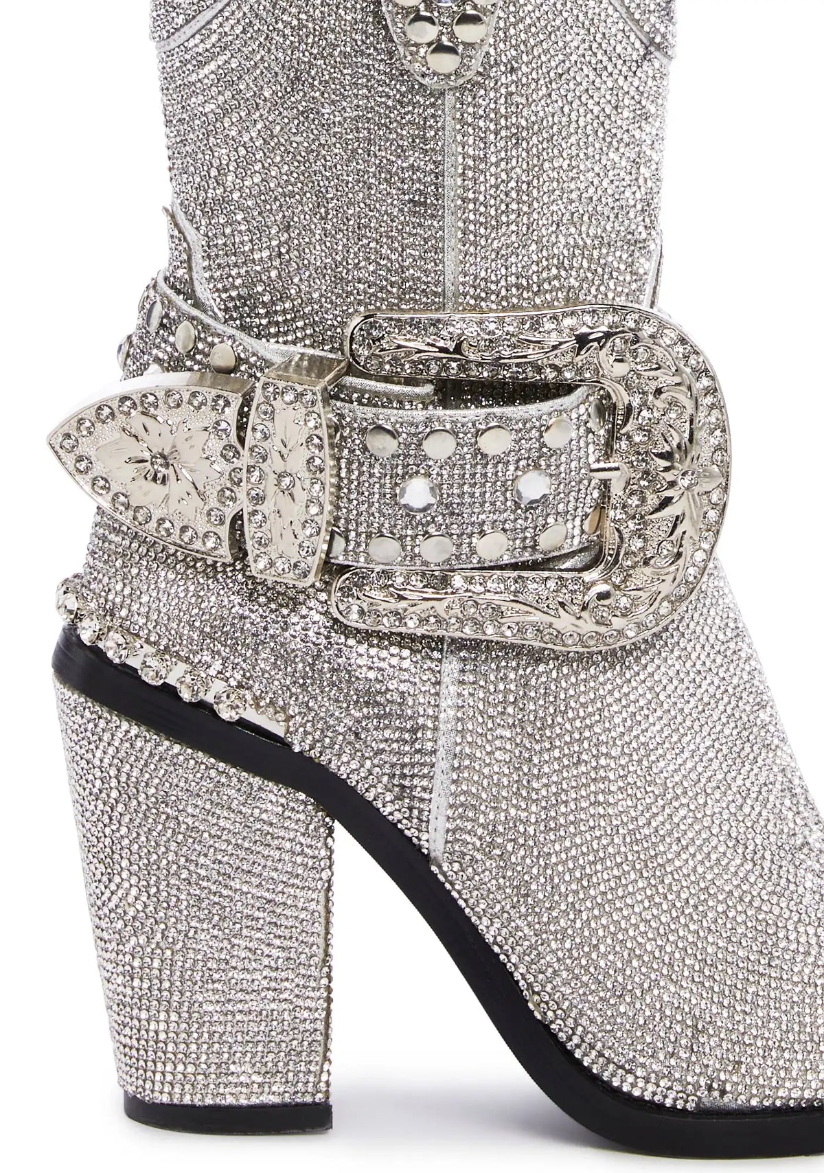 Sharp Sheriff Shine Cowboy Boots - Silver