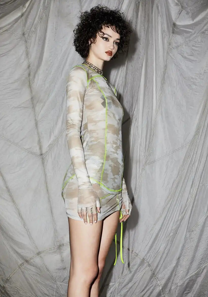 Reverb Desert Camo Gloved Mesh Top