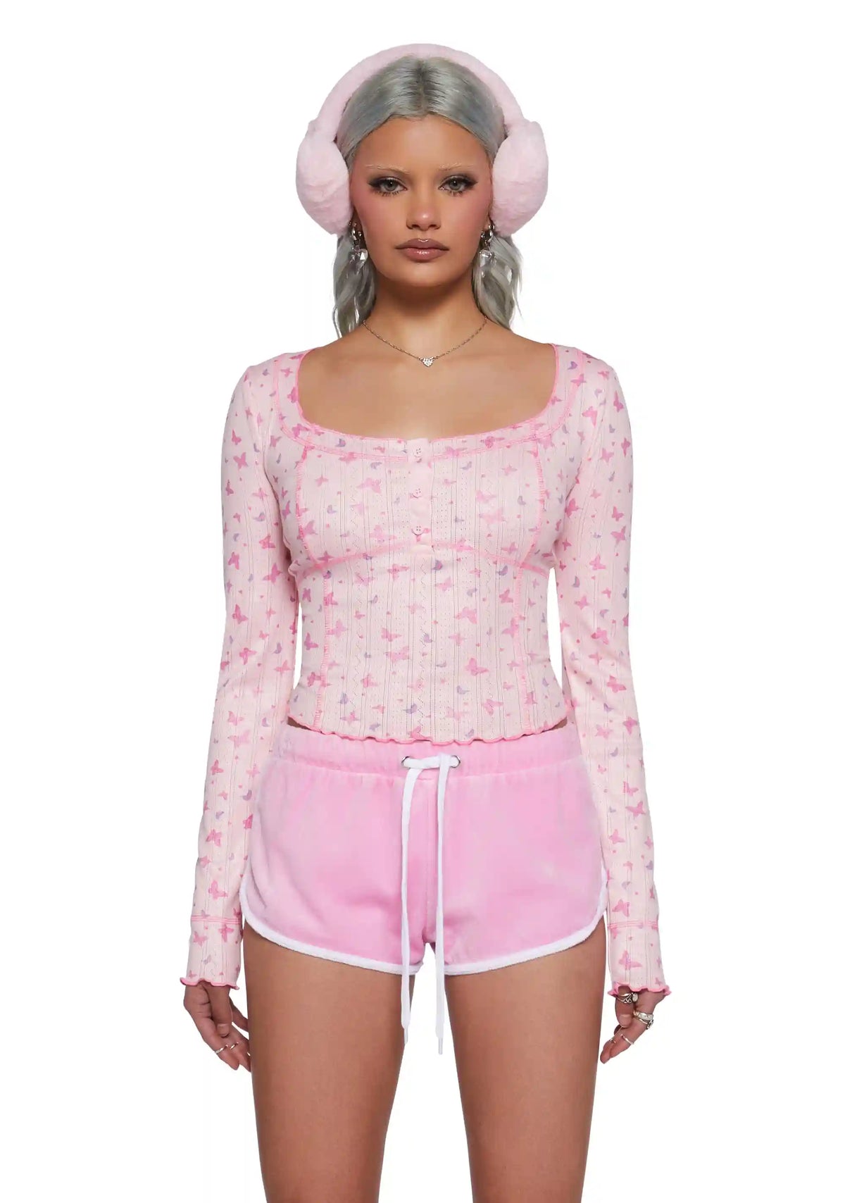 She's A Legacy Pointelle Long Sleeve Top
