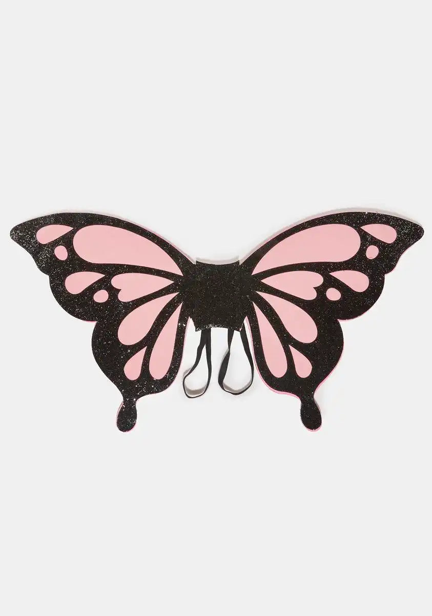 Pink Glitter Butterfly Wings