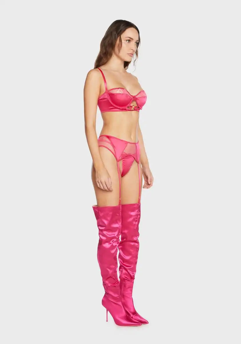 Pink Ring It On Lingerie Set