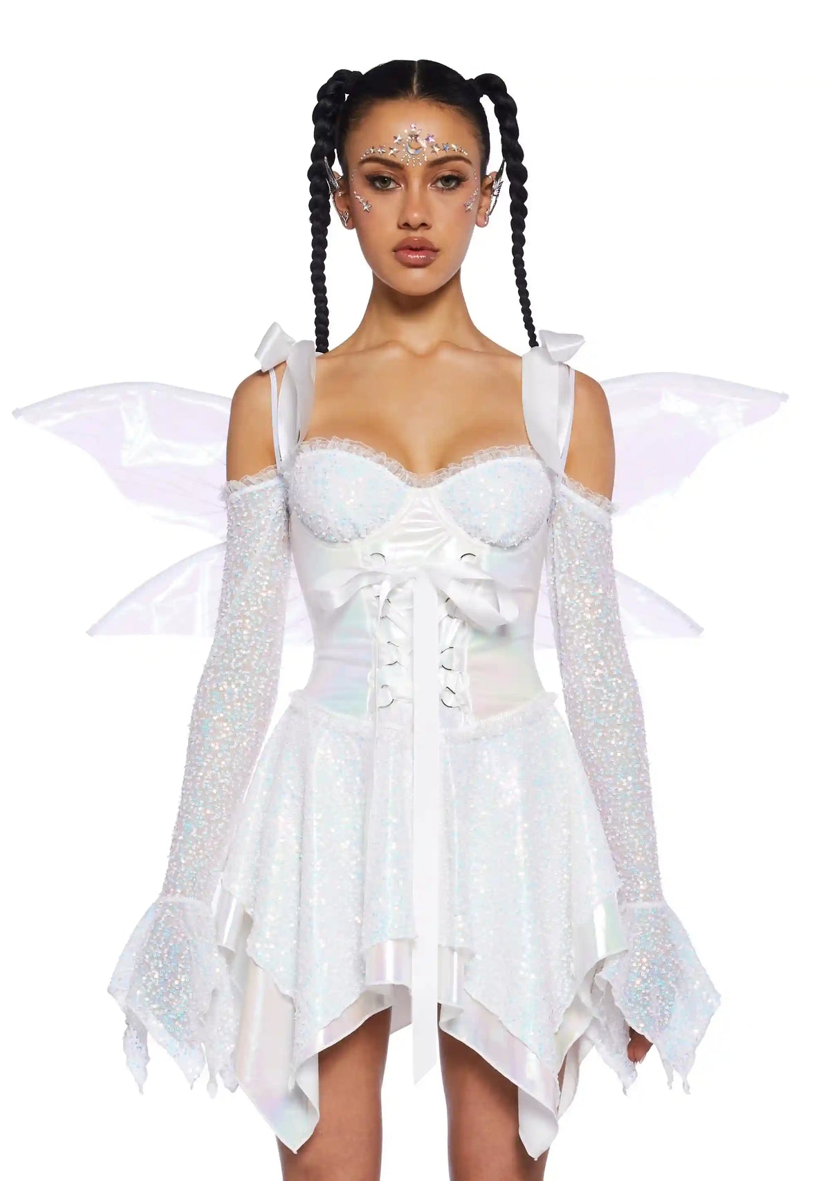 Cyber Fairy Costume - White