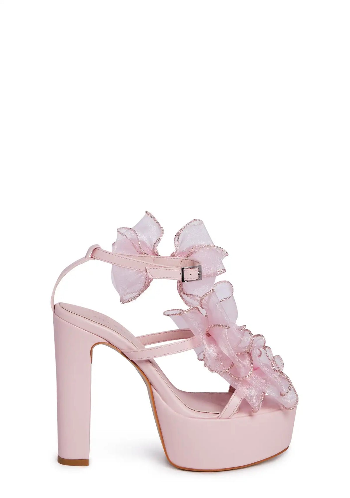 Caterina Bow Platform Heels- Pink