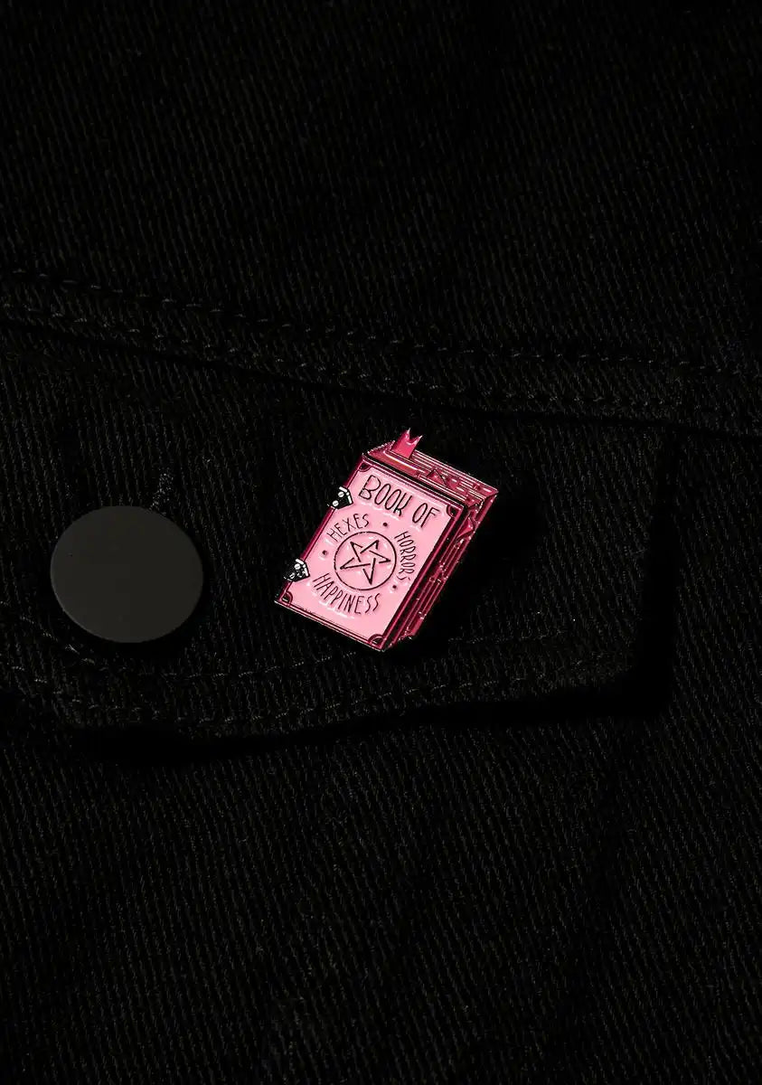 Book Of Hexes Grimoire Enamel Pin