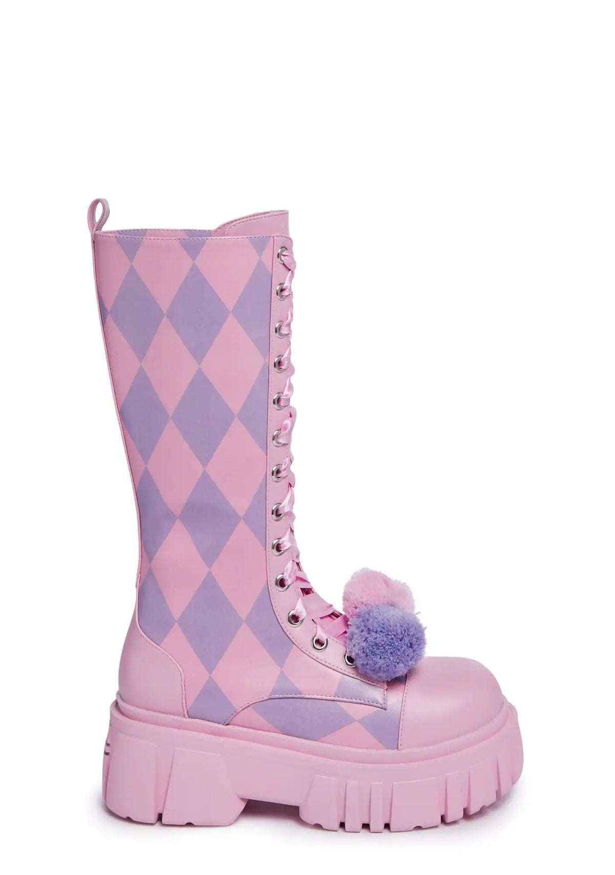 Clown Antics Platform Boots - Pink