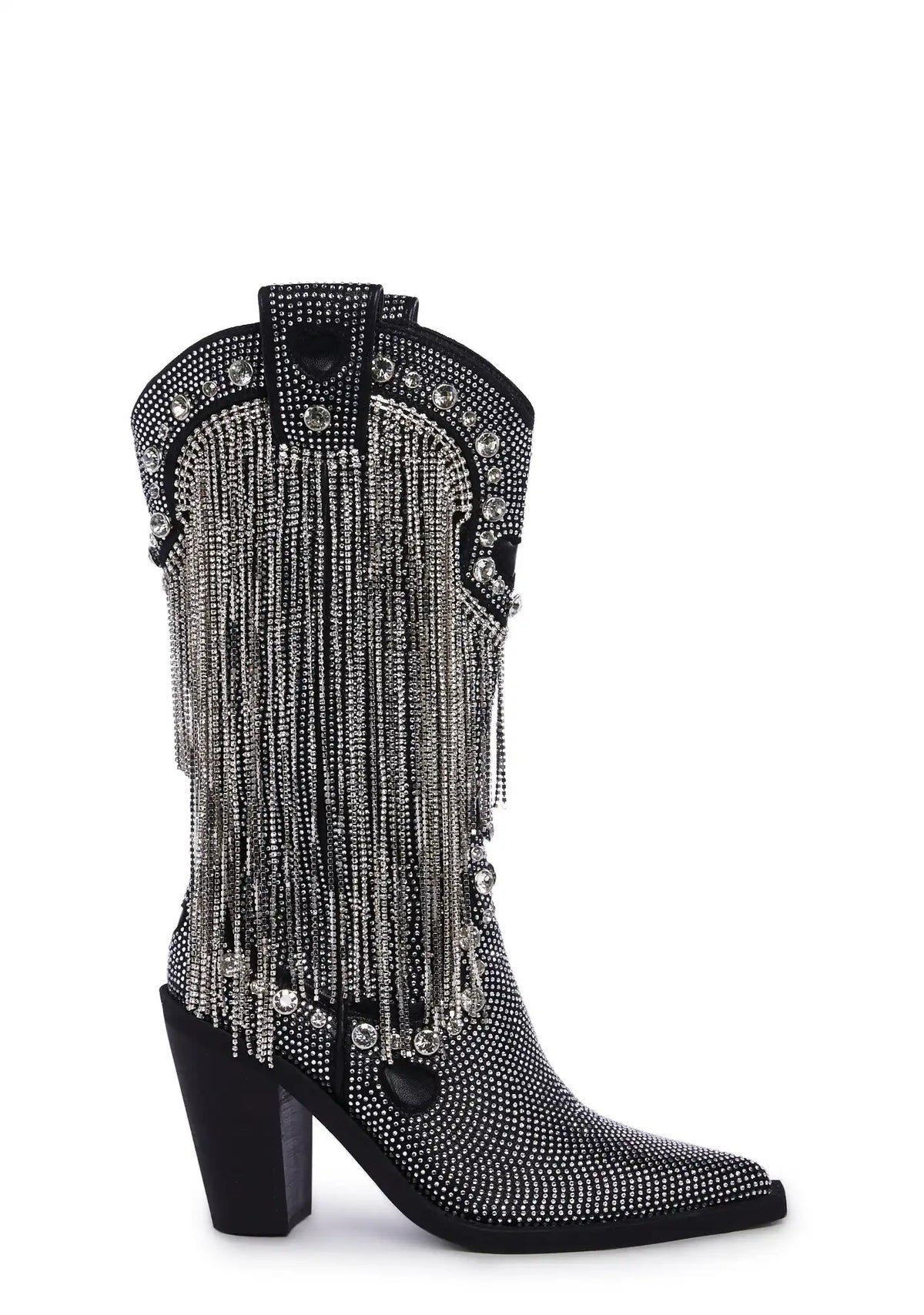 Present Perfect Cowboy Boots - Silver
