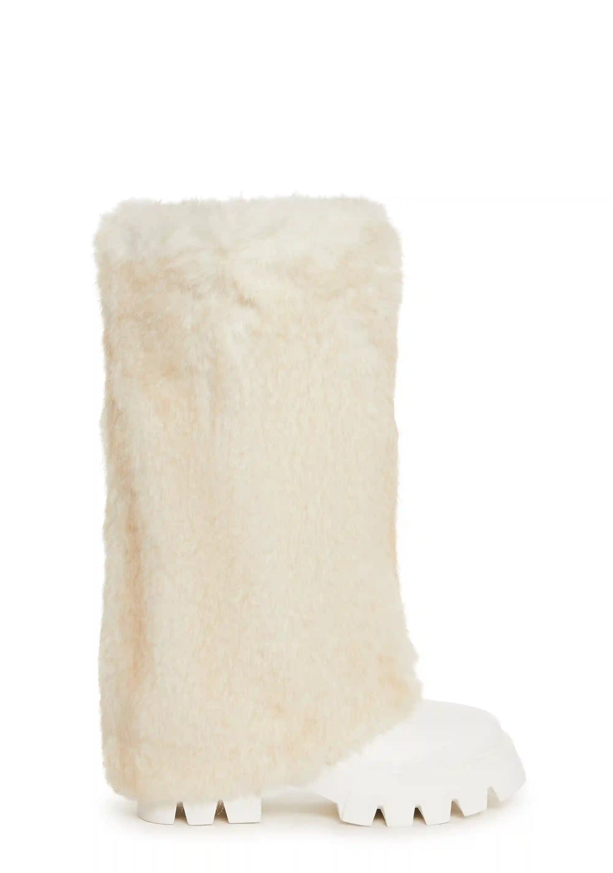 Ahsoka Foldover Flat Boots - White