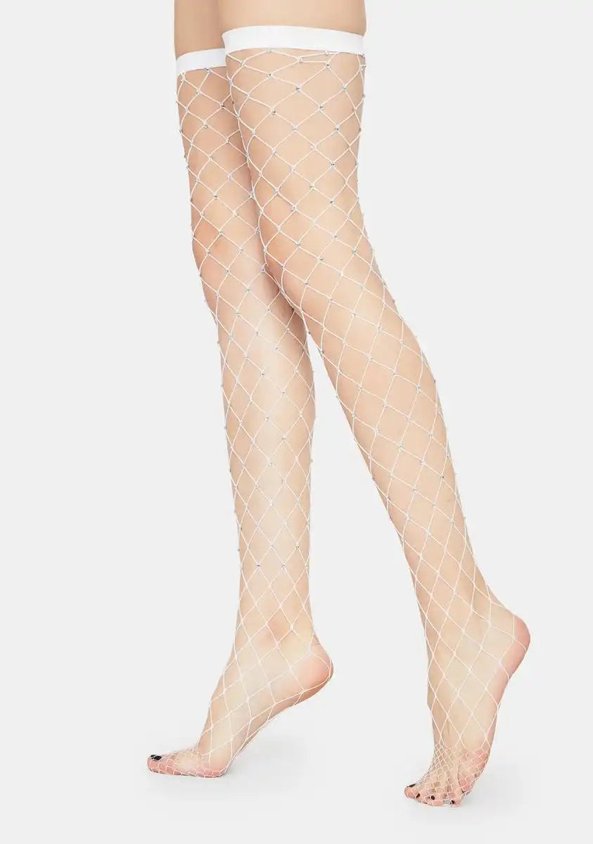 Shinin' Bright Fishnet Thigh Highs