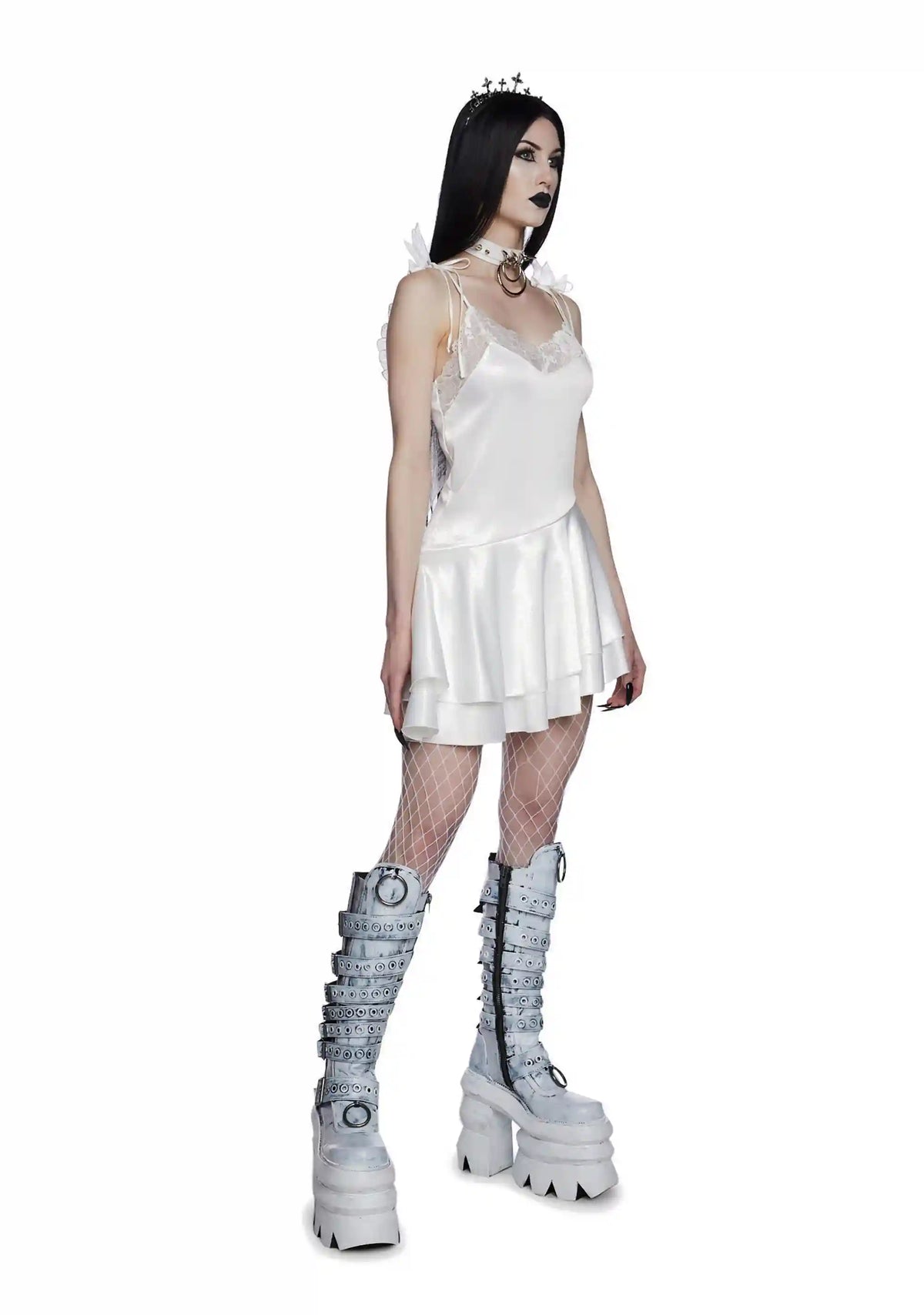 Seraphs And Sinners Mini Dress - White