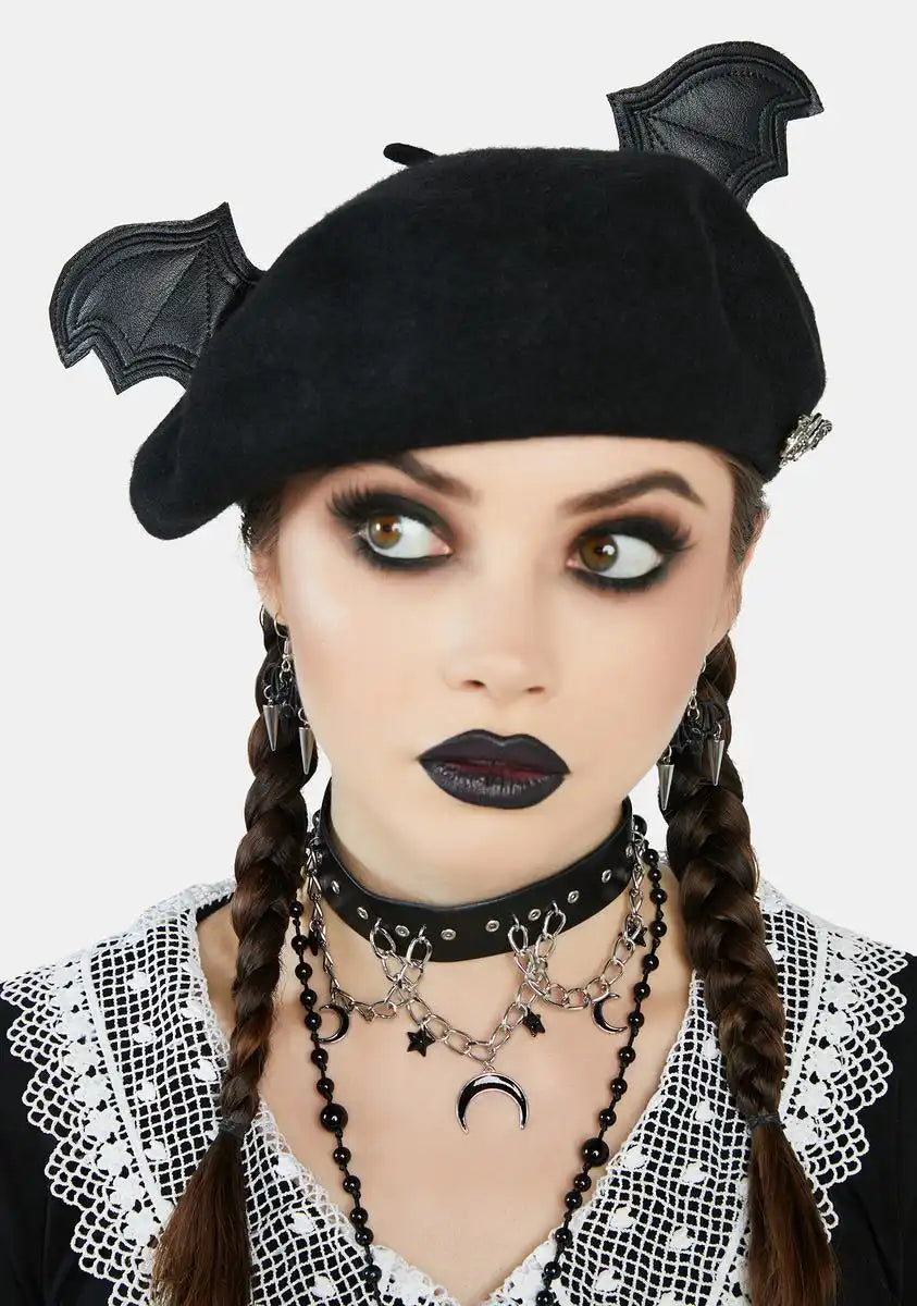 Bat For More Winged Beret
