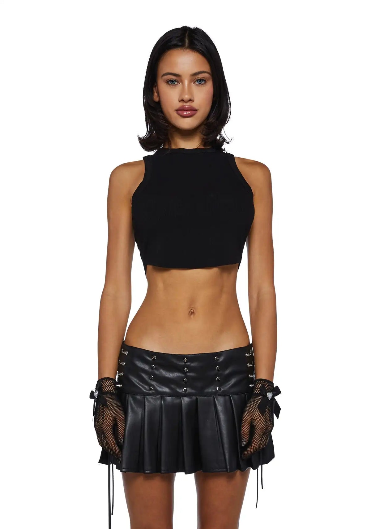 Risky Mistress Glove Set-Black