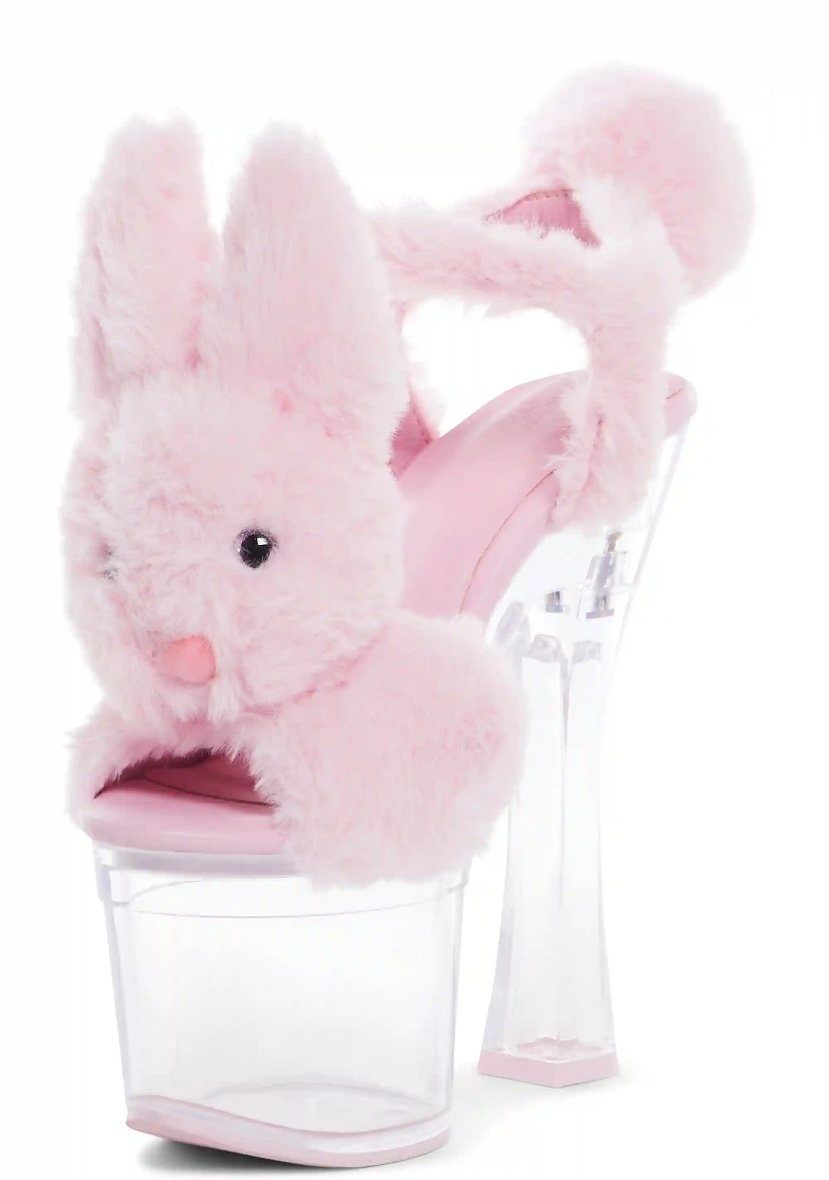 Plush Paws Platform Heels - Pink