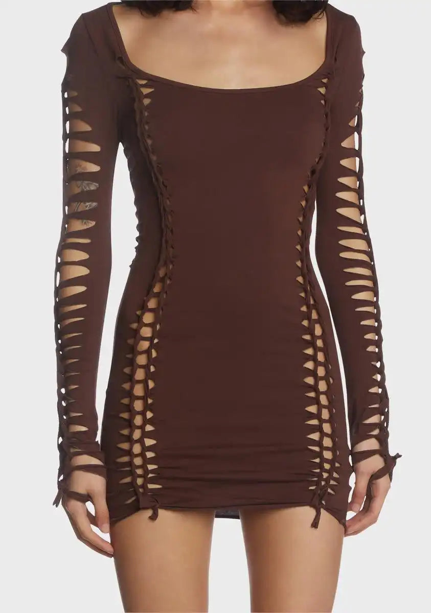 Sepia Alternative Spells Cut-Out Dress