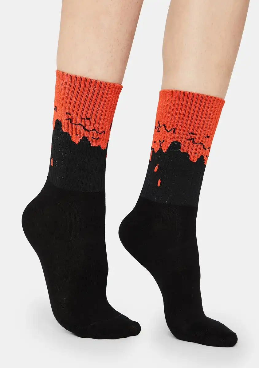 Blood Dripping Crew Socks