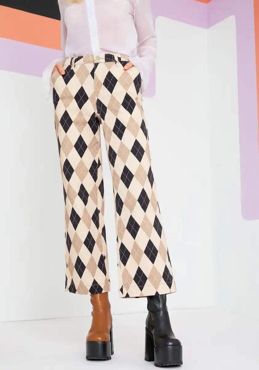See My Way Argyle Trousers
