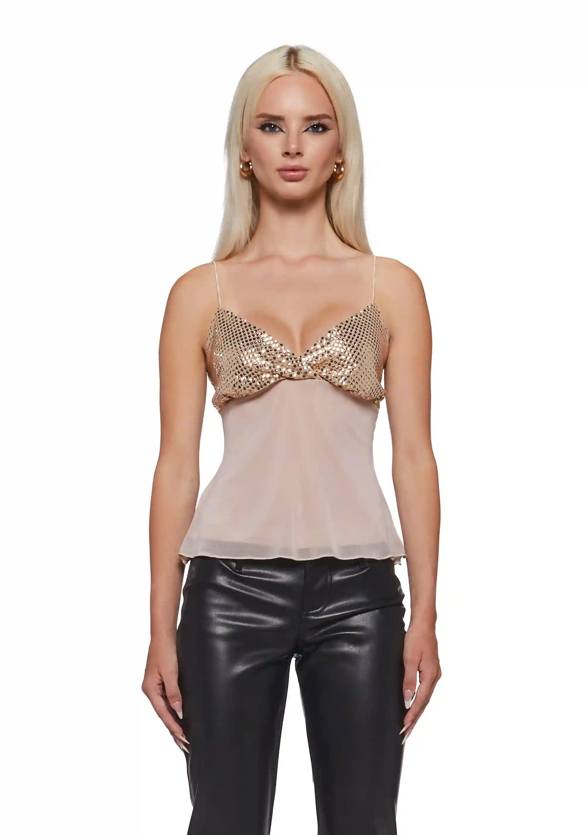 Celia Sequin Triangle Tank Top