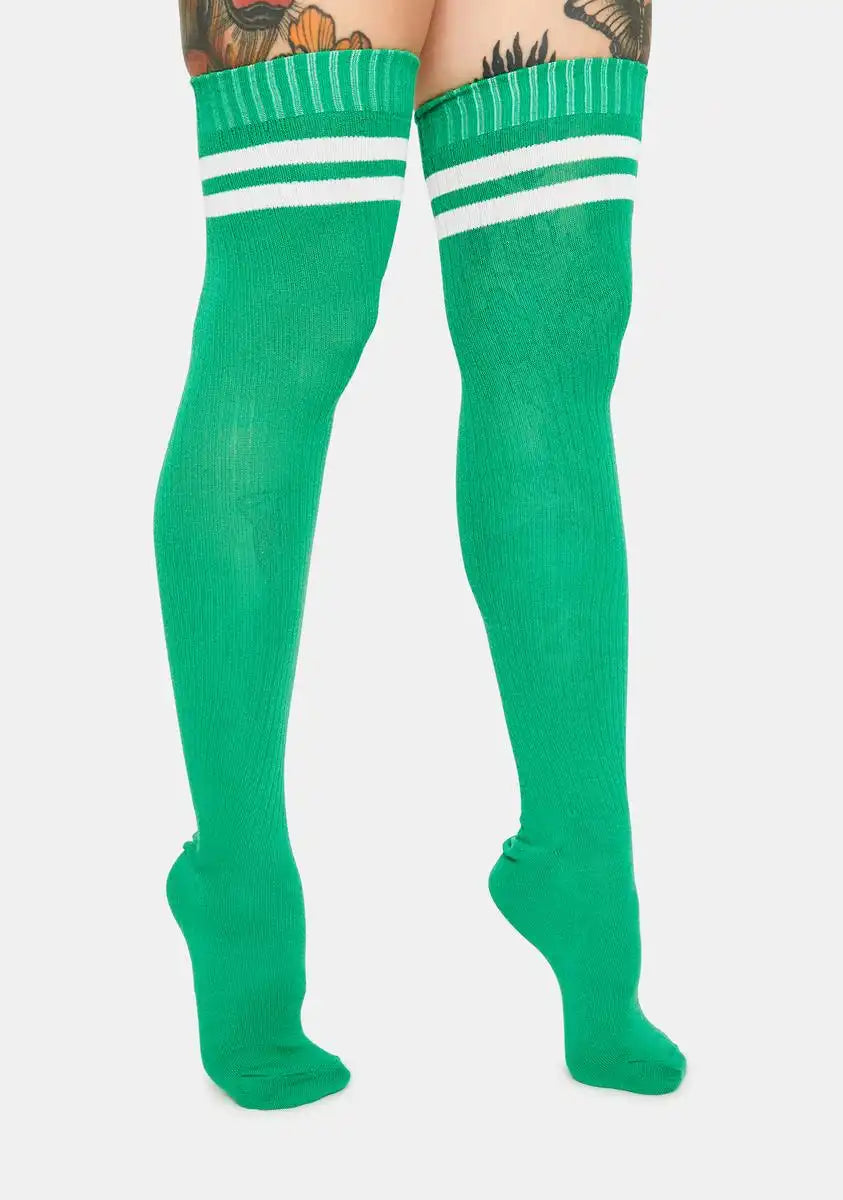 Cash Locker Room Gossip Thigh High Socks