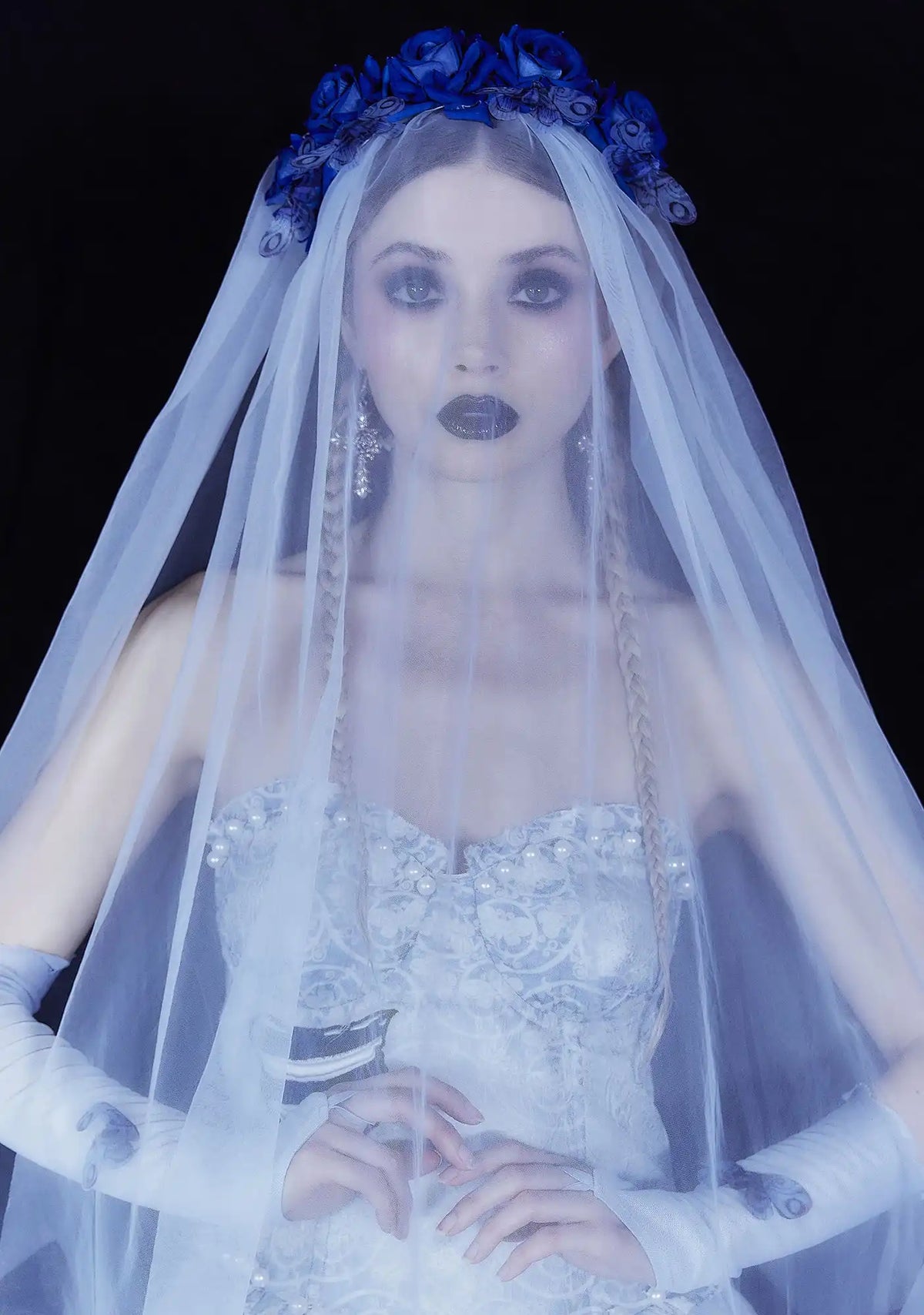 Bride Moonlit Glow Floral Veil