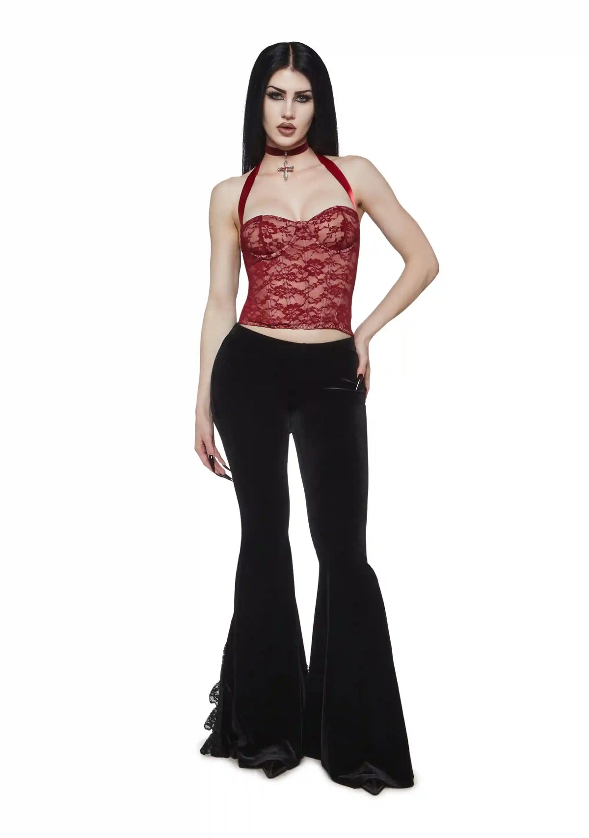 Crescent Lace Corset Halter