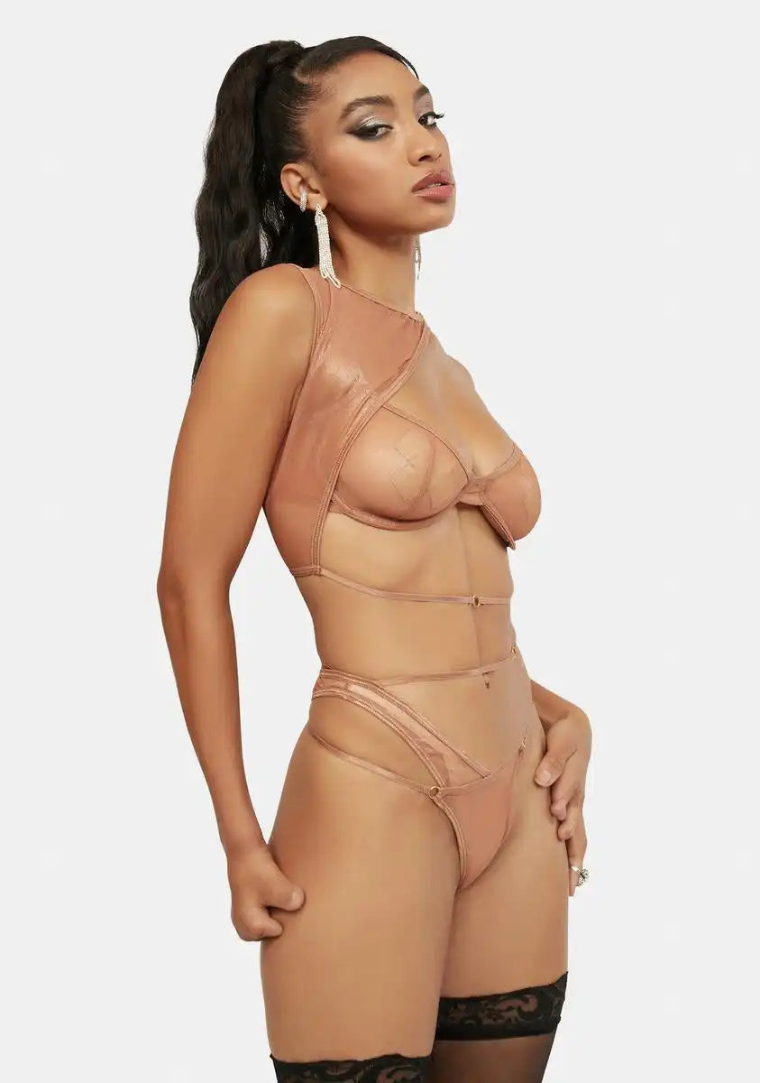Sheer All Your Secrets Mesh Lingerie Set