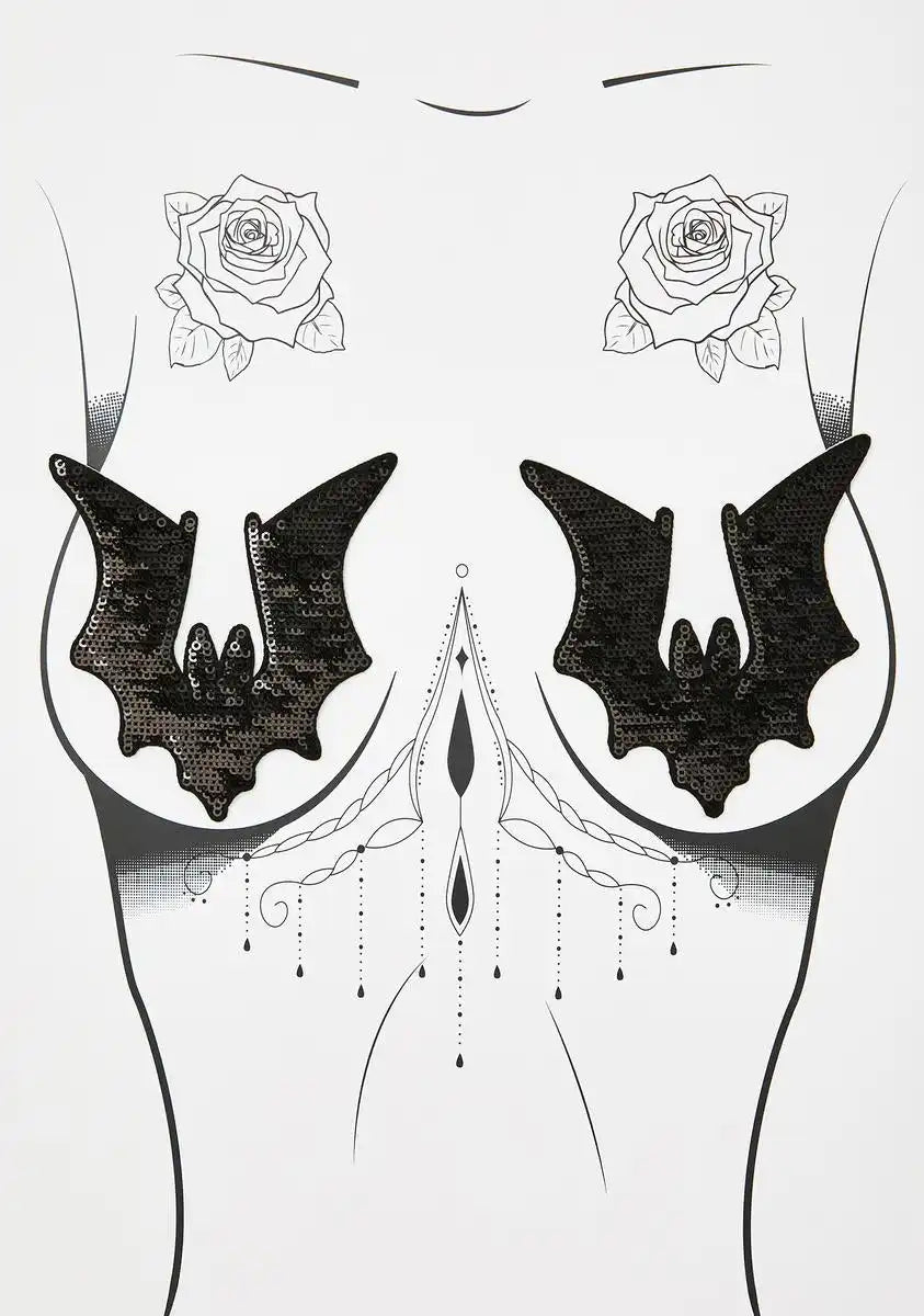 Sequin Bat Pasties