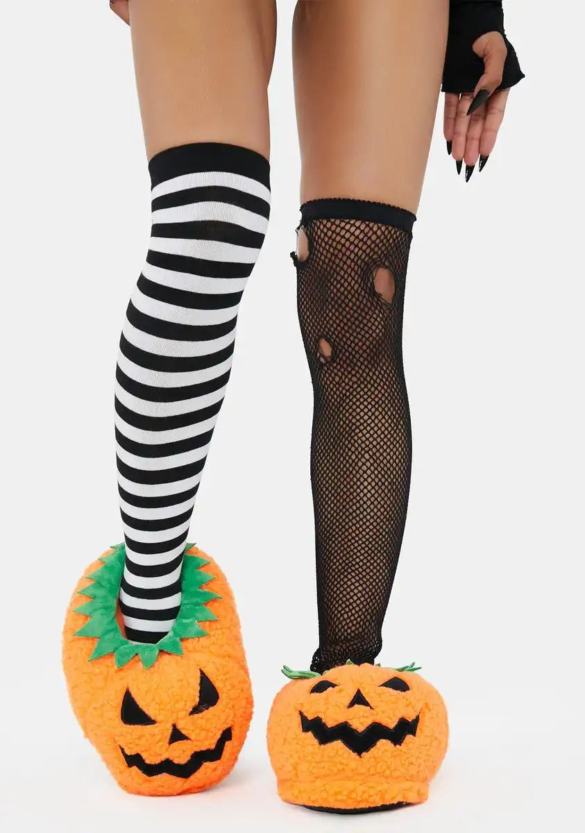 Caught Off Gourd Pumpkin Slippers