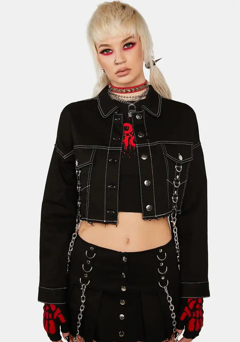 Chained Desire Crop Jacket