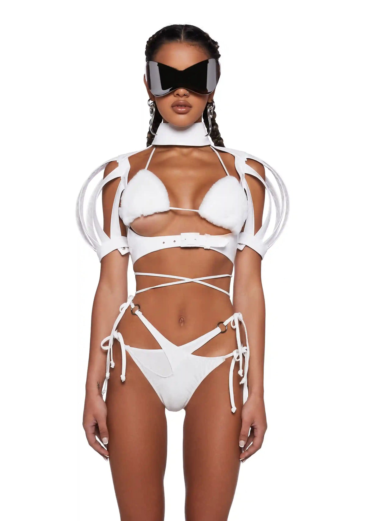 Shaded Lovers Body Harness - White