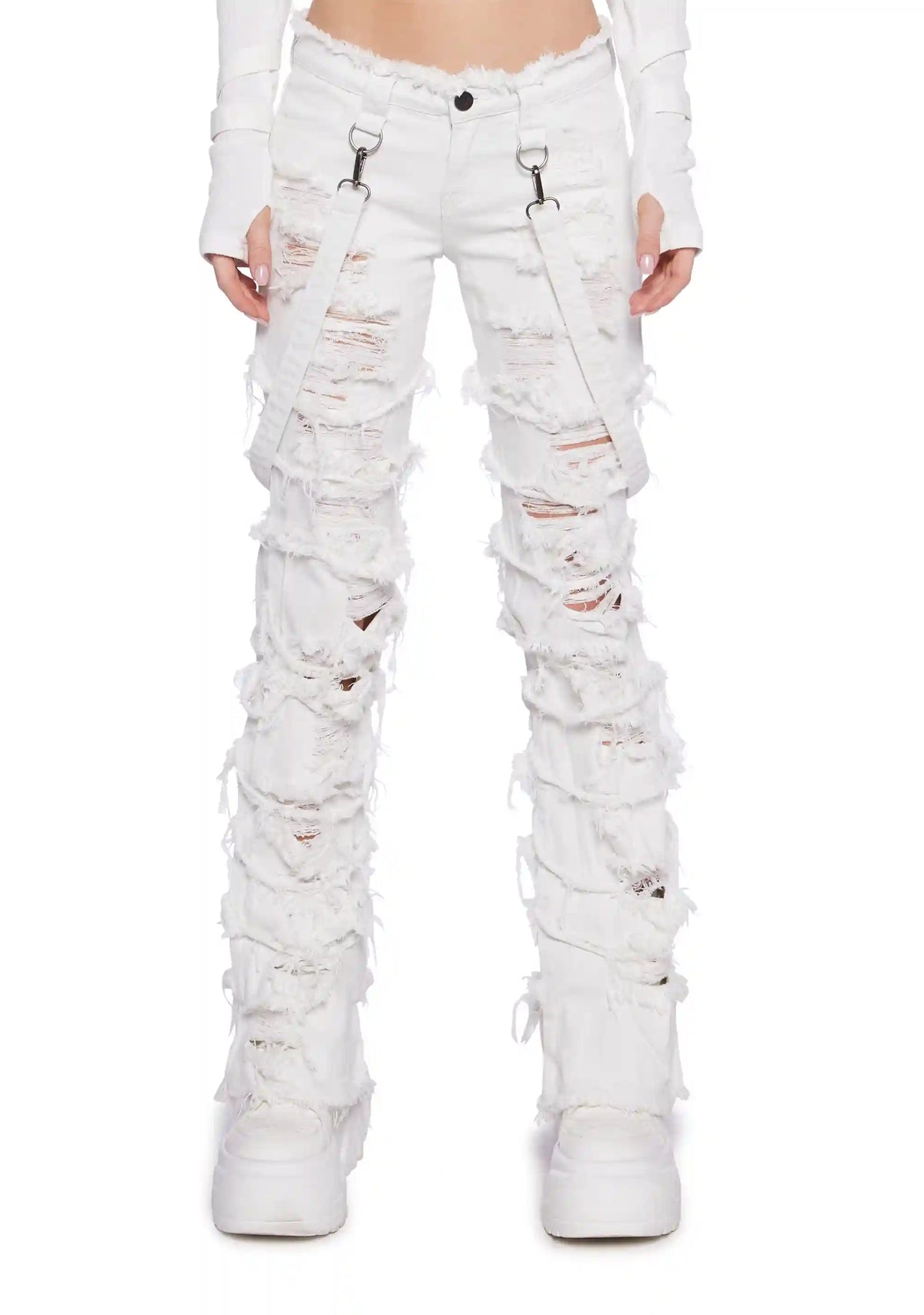 Pitch Washed Heavy Distressed Jeans