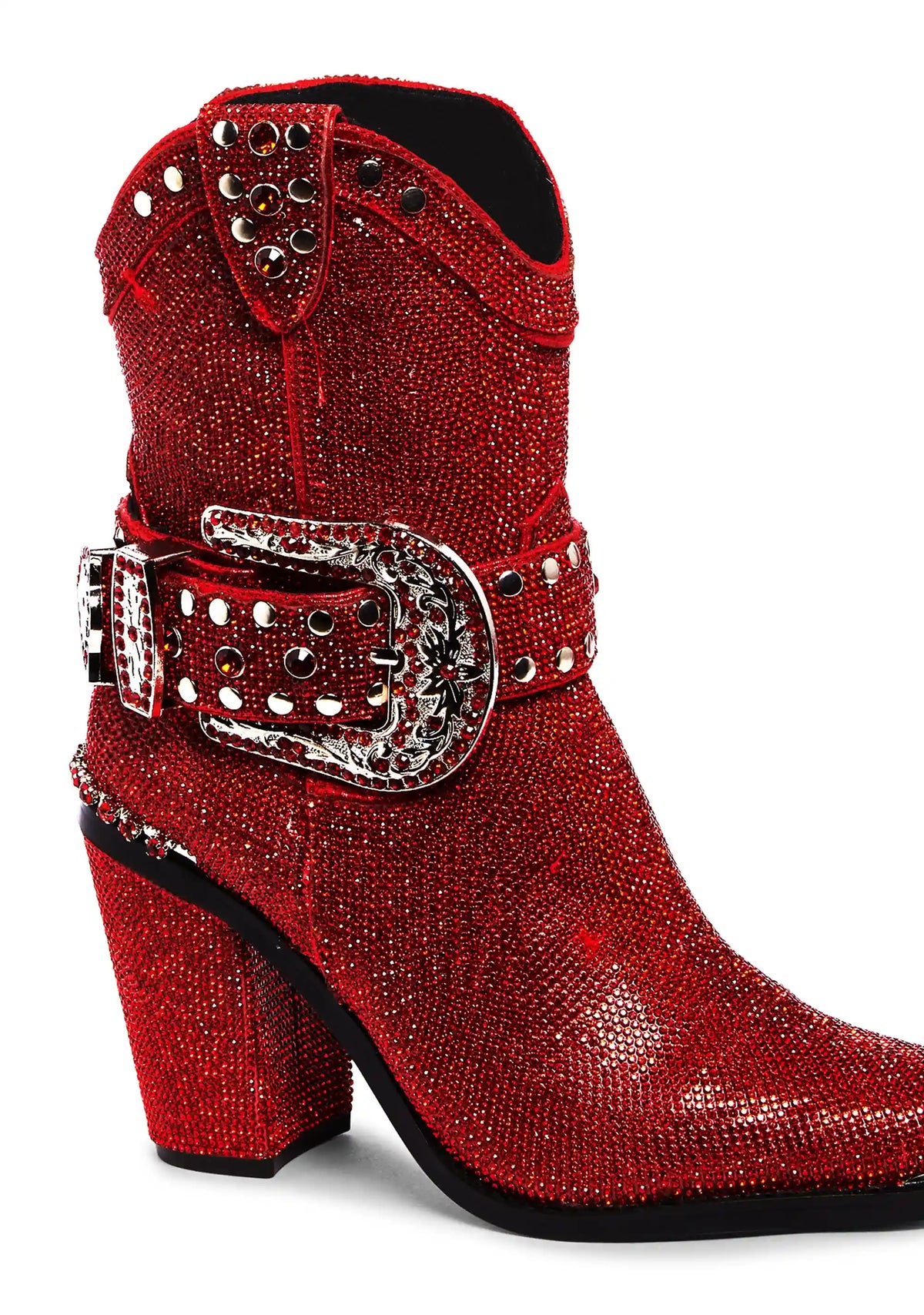 Sharp Sheriff Shine Cowboy Boots - Red