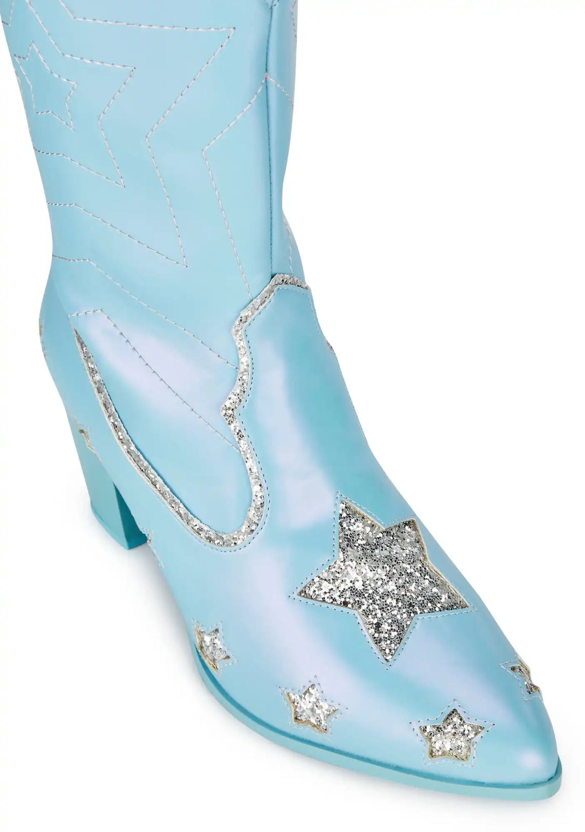 Pearl Star Space Cowgirl Boots - Blue