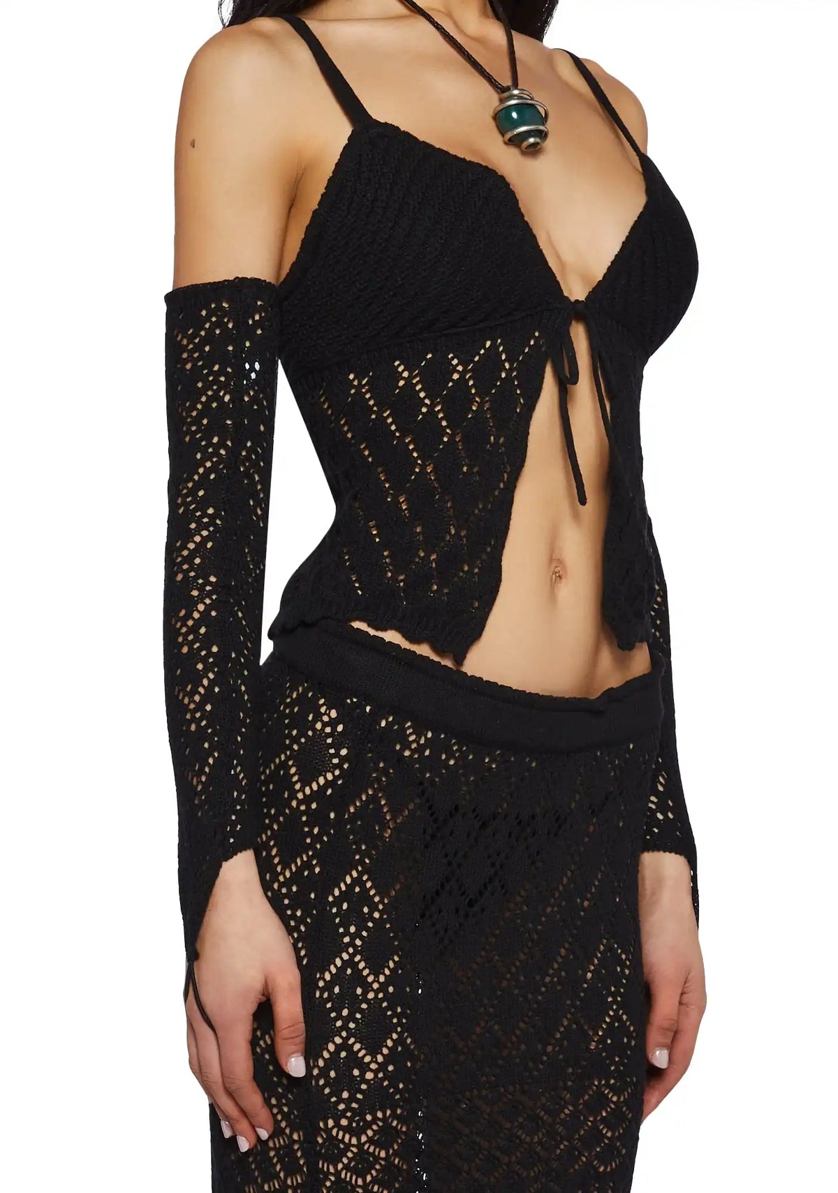 Secret Affection Crochet Skirt Set
