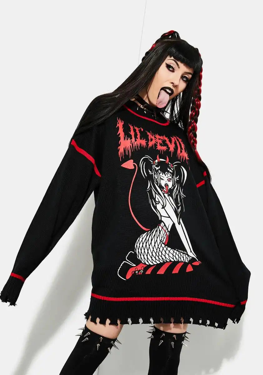 Chaotic Evil Knit Sweater