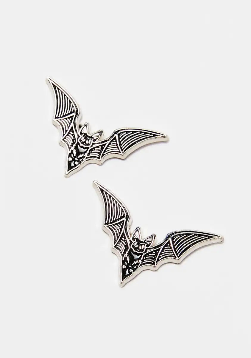 Bat Collar Pins Set